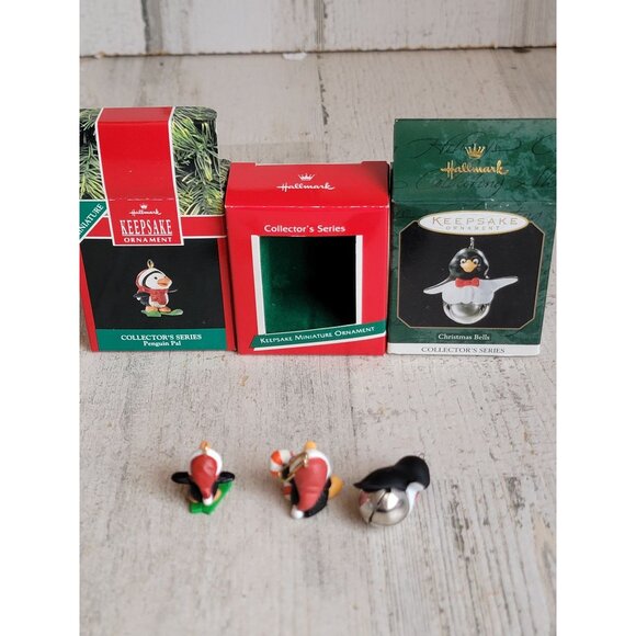 Hallmark miniature penguin ski Bell variety ornament Xmas - Picture 6 of 7